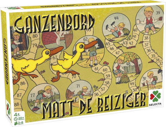 Selecta gezelschapsspel Spellen van toen: Matt de Reiziger/Ganzenbord