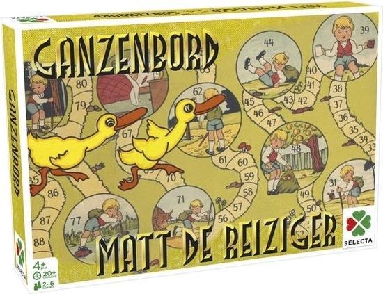Selecta gezelschapsspel Spellen van toen: Matt de Reiziger/Ganzenbord