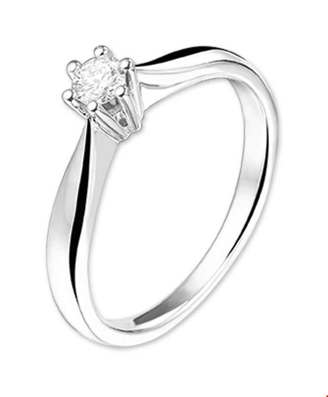 Tft Ring Diamant 0.15ct H SIgoud - Wit