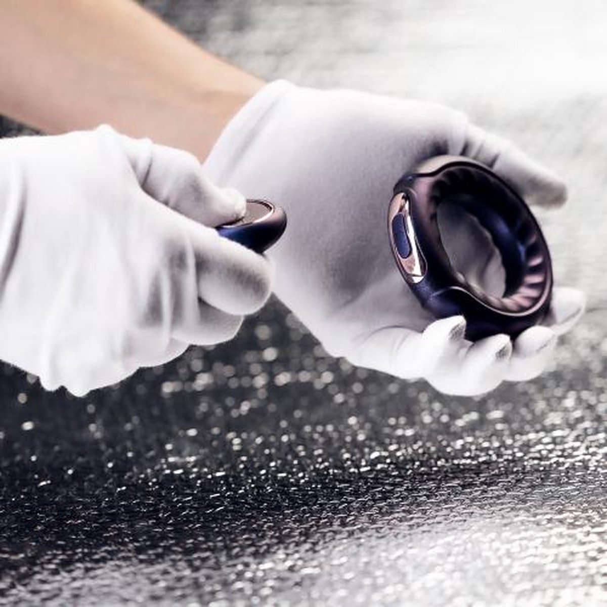 Hueman Saturn Vibrerende Cock/Ball Ring - Paars