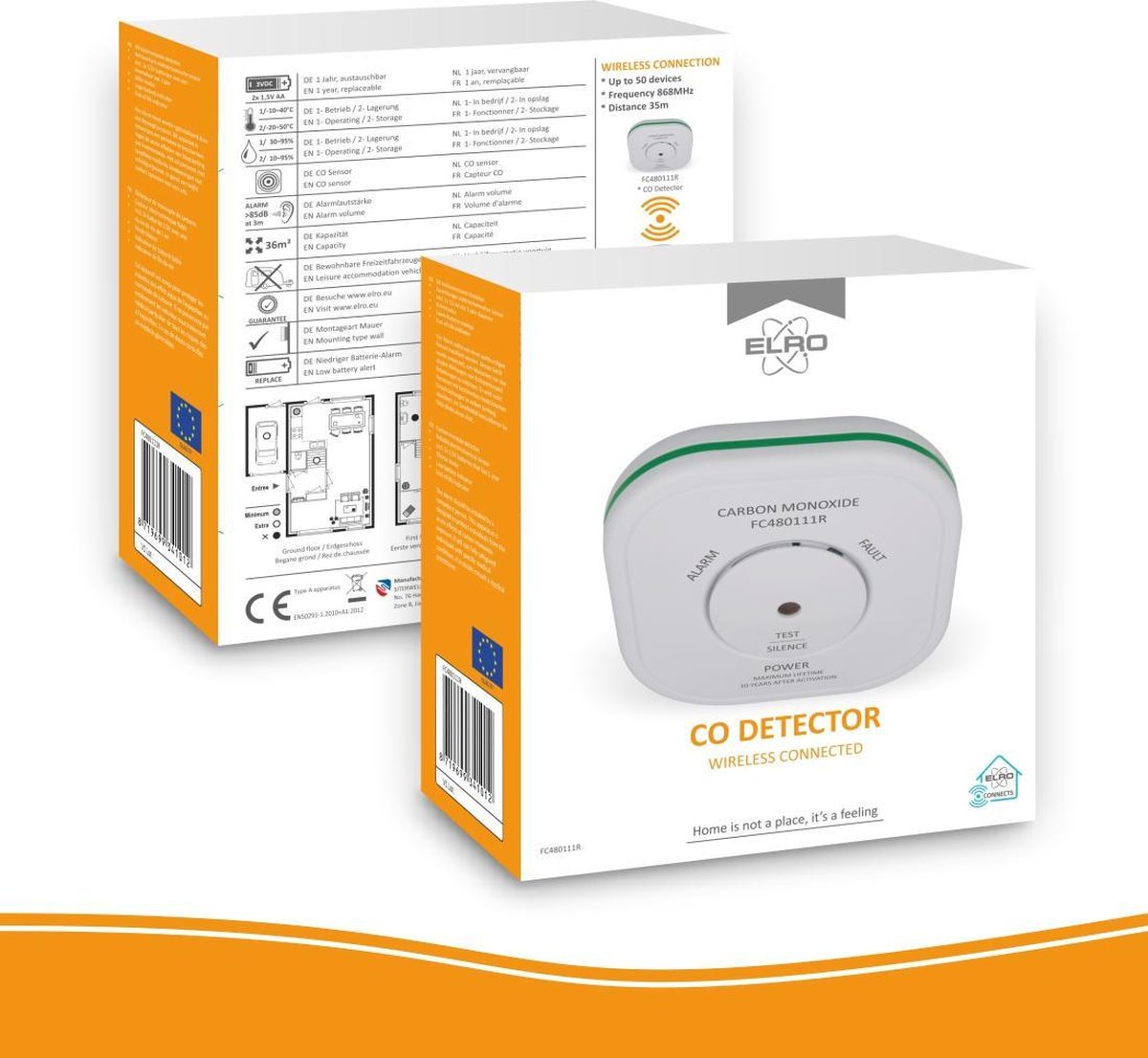 ELRO Connects FC480111R Koolmonoxidemelder (1 jaar) - Groen