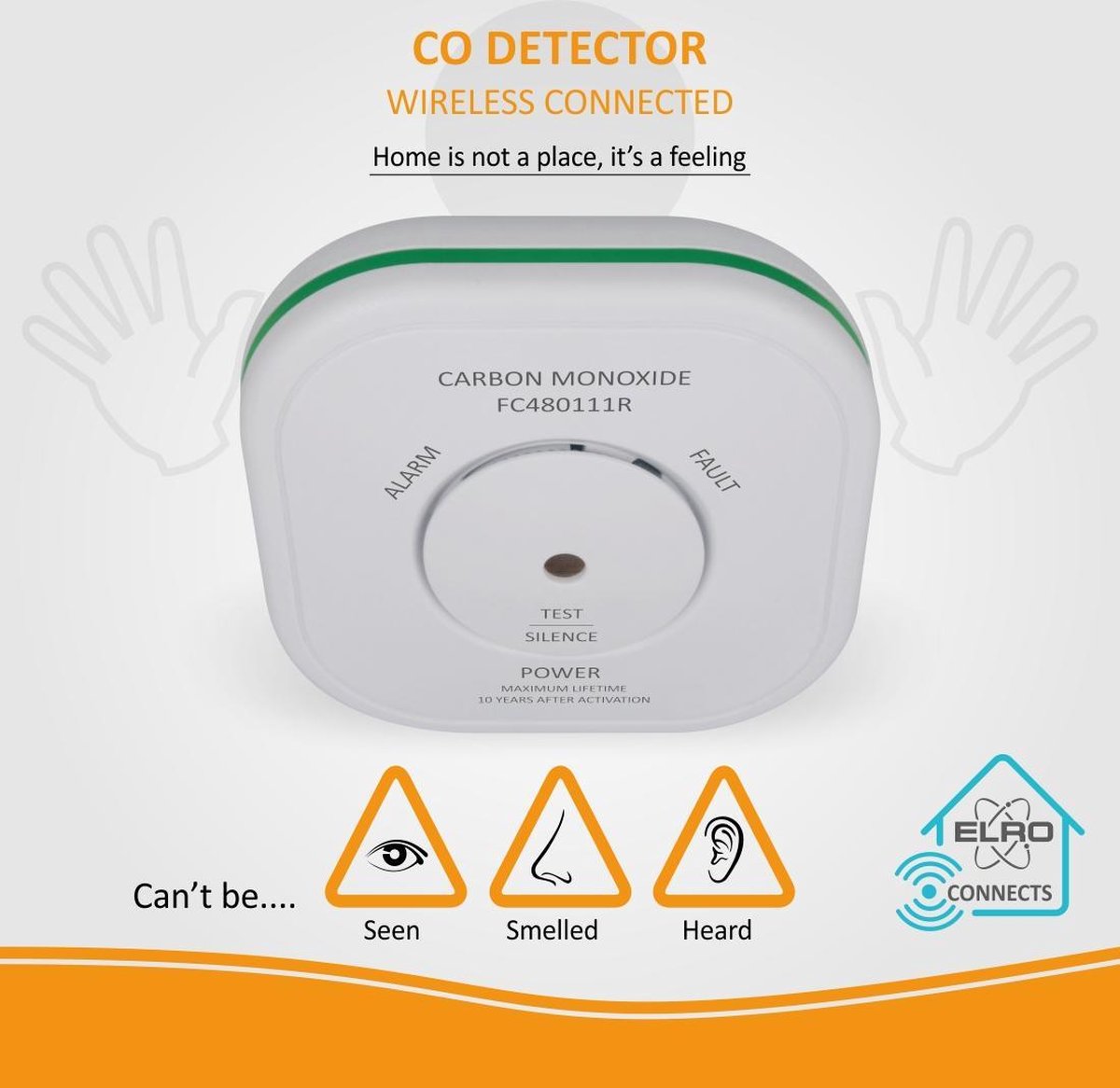 ELRO Connects FC480111R Koolmonoxidemelder (1 jaar) - Groen