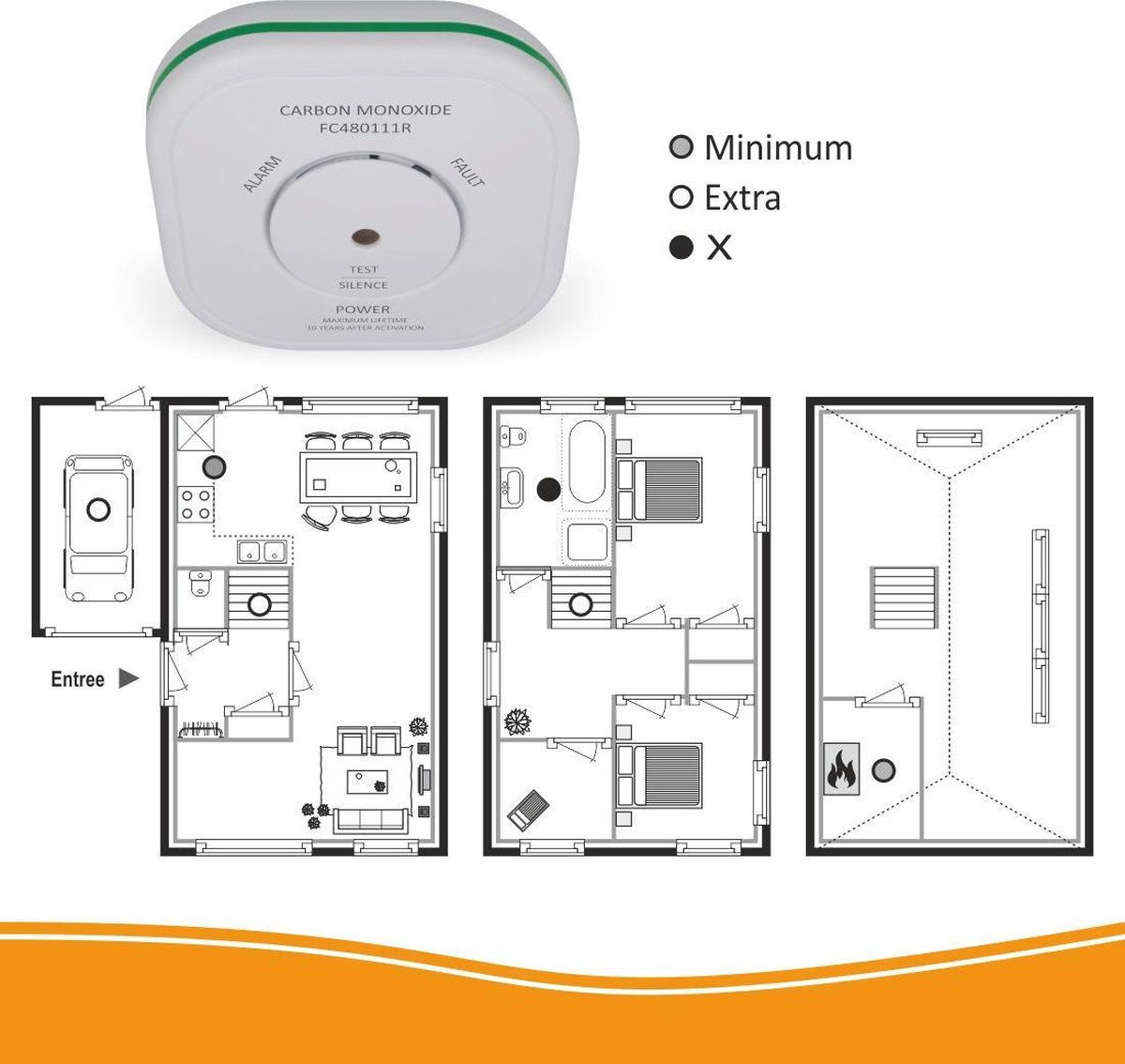 ELRO Connects FC480111R Koolmonoxidemelder (1 jaar) - Groen
