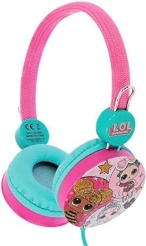 ! koptelefoon meisjes 90 cm roze/ - Blauw