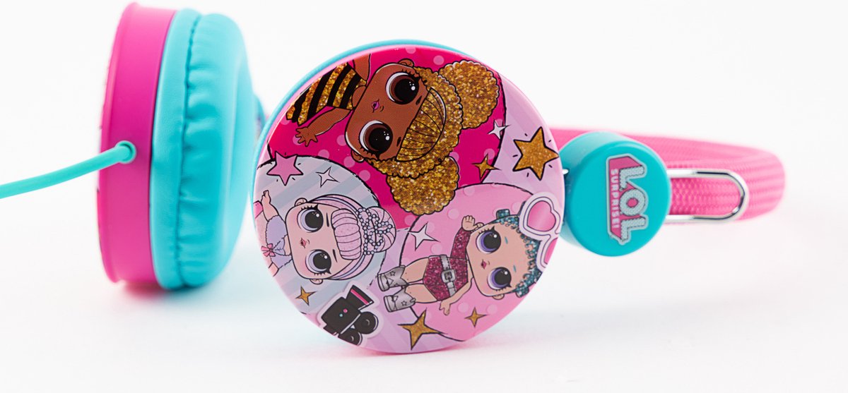 ! koptelefoon meisjes 90 cm roze/ - Blauw