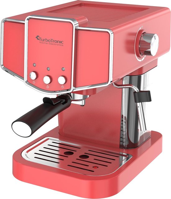 TurboTronic CM23 Espresso Machine Retro Pistonmachine 19 Bar pomp - Rood