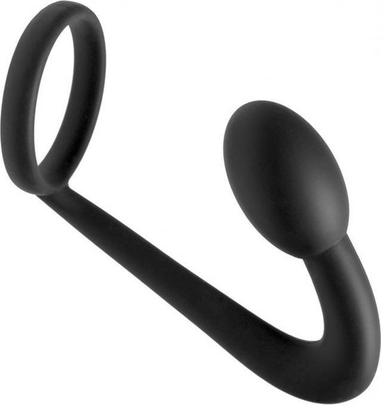 Prostatic Play Explorer Cockring Met Anaalplug - Zwart