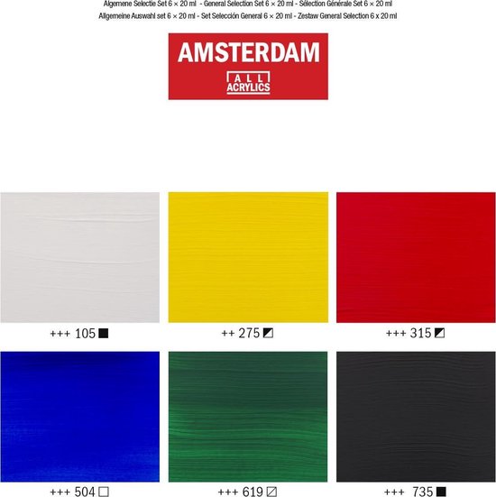 Talens Royal Amsterdam Acrylset 6x20 ml