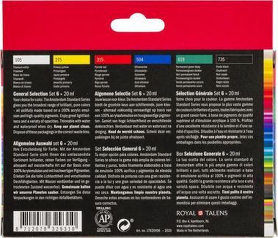 Talens Royal Amsterdam Acrylset 6x20 ml