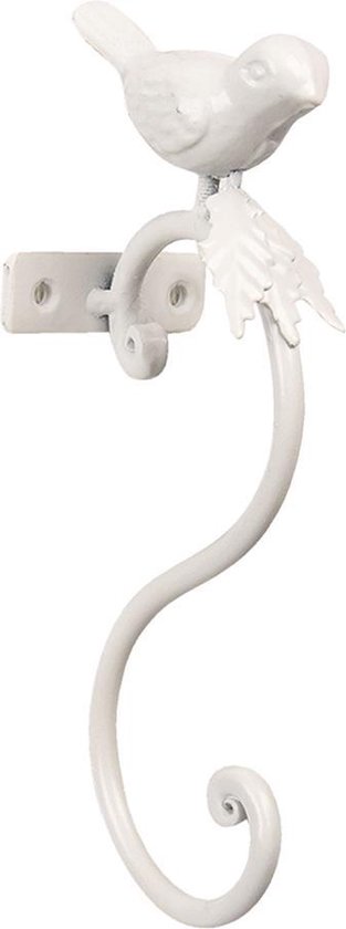 Clayre & Eef Wandhaak - 4*7*19 cm ijzer - - W40389W - Wit