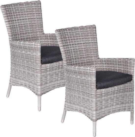 Garden Impressions Sharon tuinstoel licht - 2 stuks - Grijs