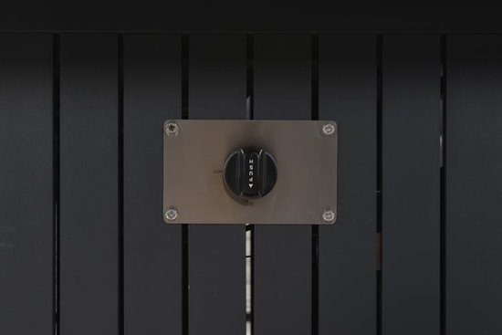 Cozy Living Garden Impressions gas vuurtafel Albufeira 132x89xH61 cm donker - Zwart