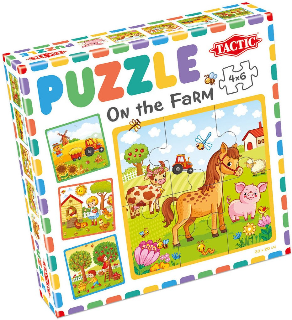 Tactic legpuzzel On the Farm junior karton 4-delig