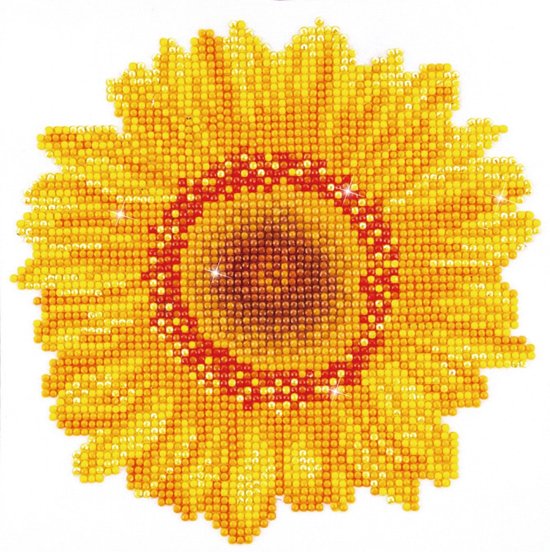 Diamond Dotz Happy Day Sunflower : 20x20 cm - Geel