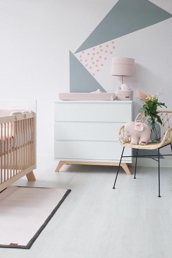 Bopita Lynn Commode Greeploos Met 3 Laden -/Naturel - Wit