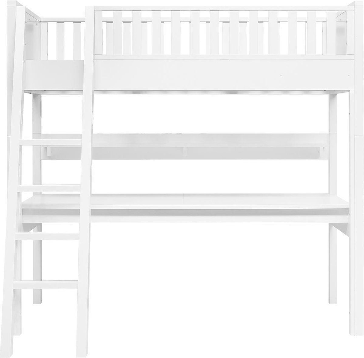 Bopita Nordic Hoogslaper XL Schuine Trap - 90 x 200 cm - Wit