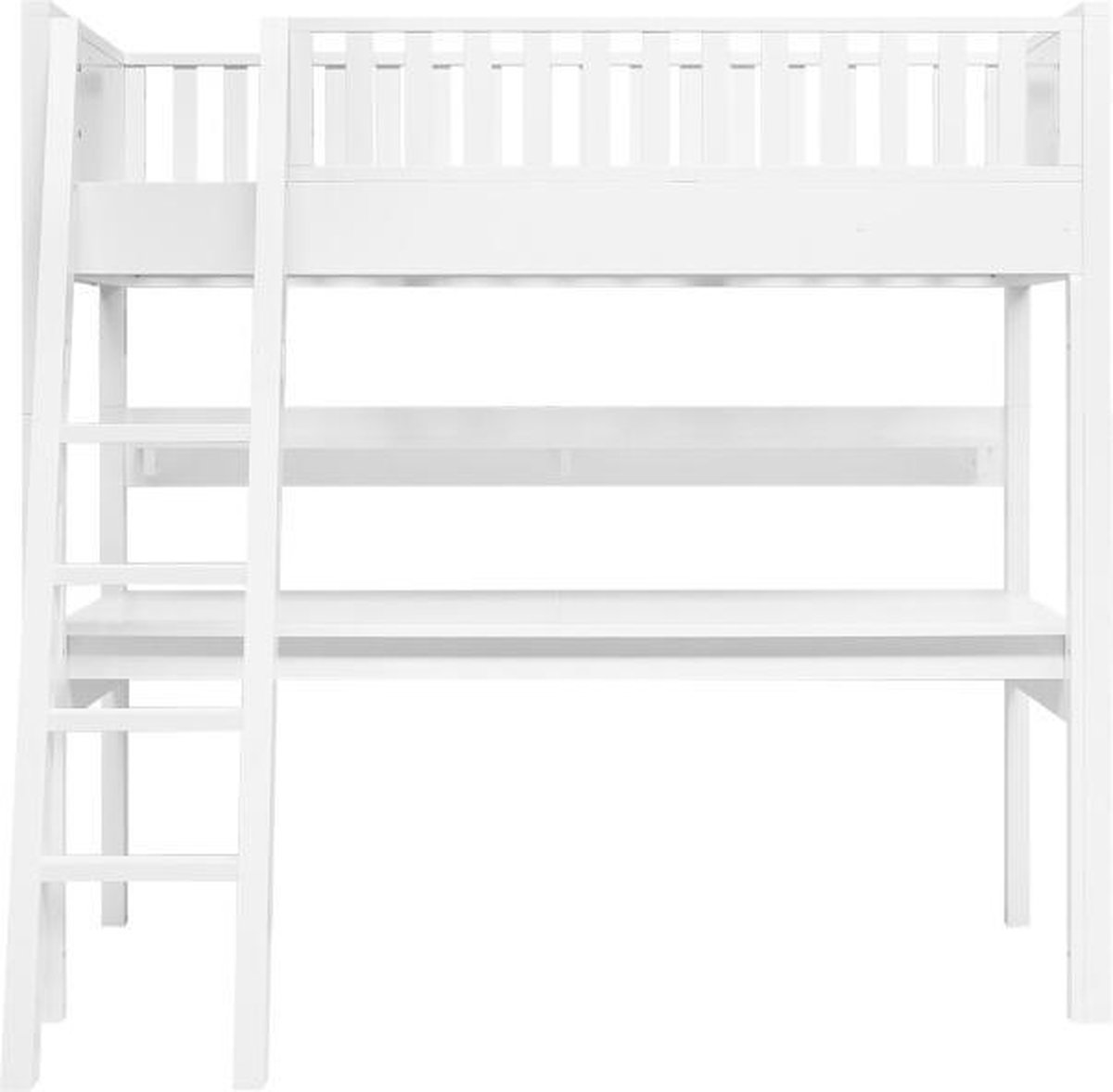 Bopita Nordic Hoogslaper XL Schuine Trap - 90 x 200 cm - Wit