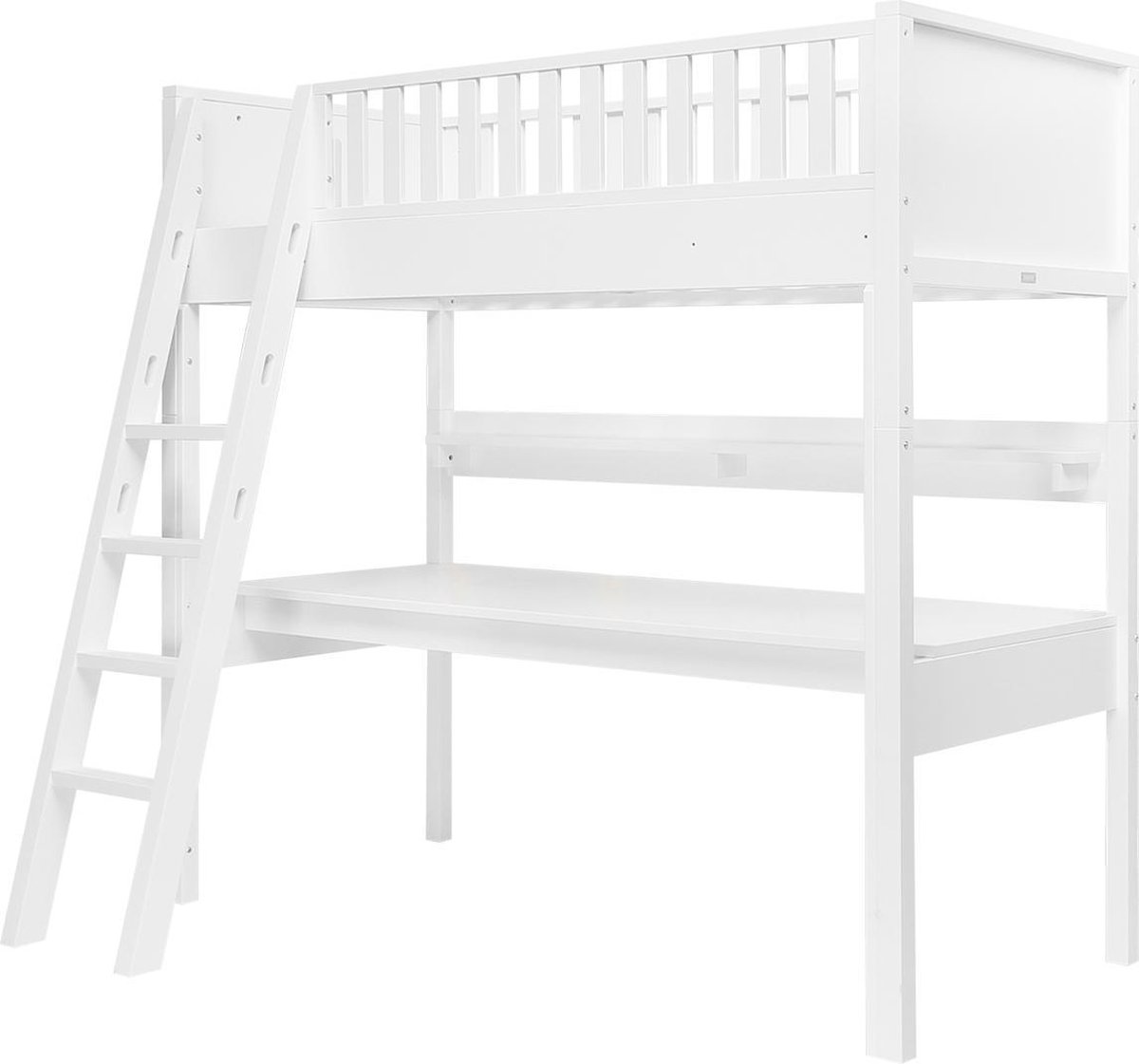 Bopita Nordic Hoogslaper XL Schuine Trap - 90 x 200 cm - Wit