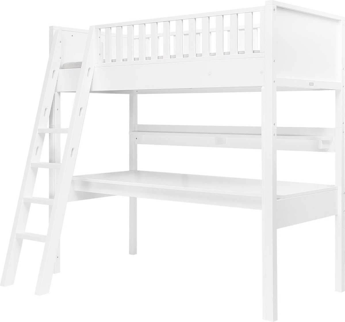 Bopita Nordic Hoogslaper XL Schuine Trap - 90 x 200 cm - Wit