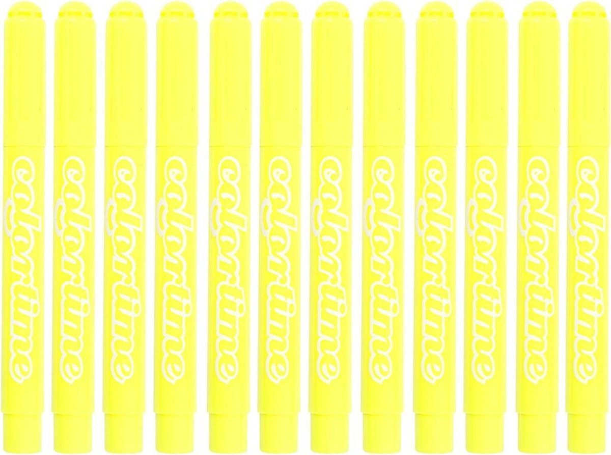 Colortime stiften lijndikte 5 mm 12 stuks - Geel