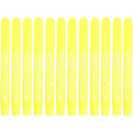 Colortime stiften lijndikte 5 mm 12 stuks - Geel