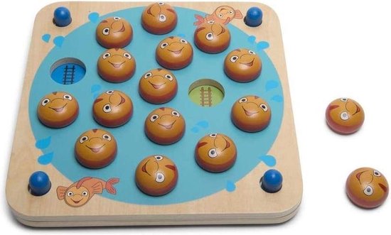 BS Toys memory-spel Memo Vissen 26 x 26 cm hout/karton 20-delig