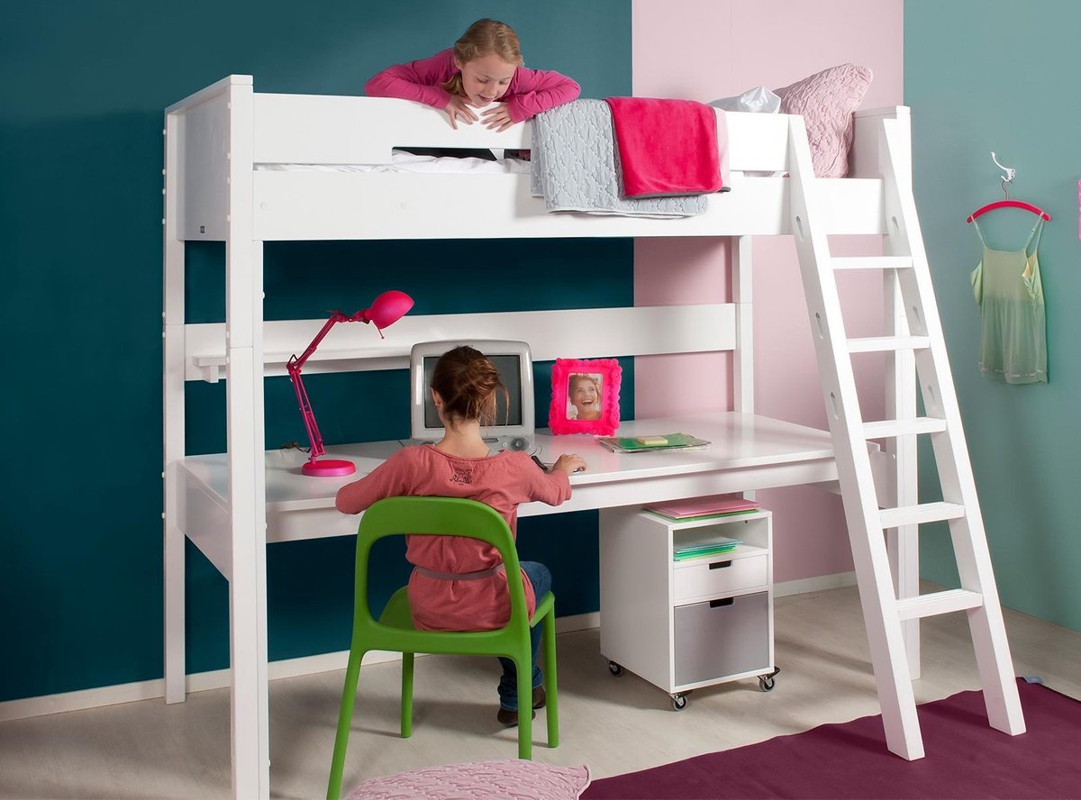 Bopita Combiflex Hoogslaper XL Schuine Trap - 90 x 200 cm - Wit