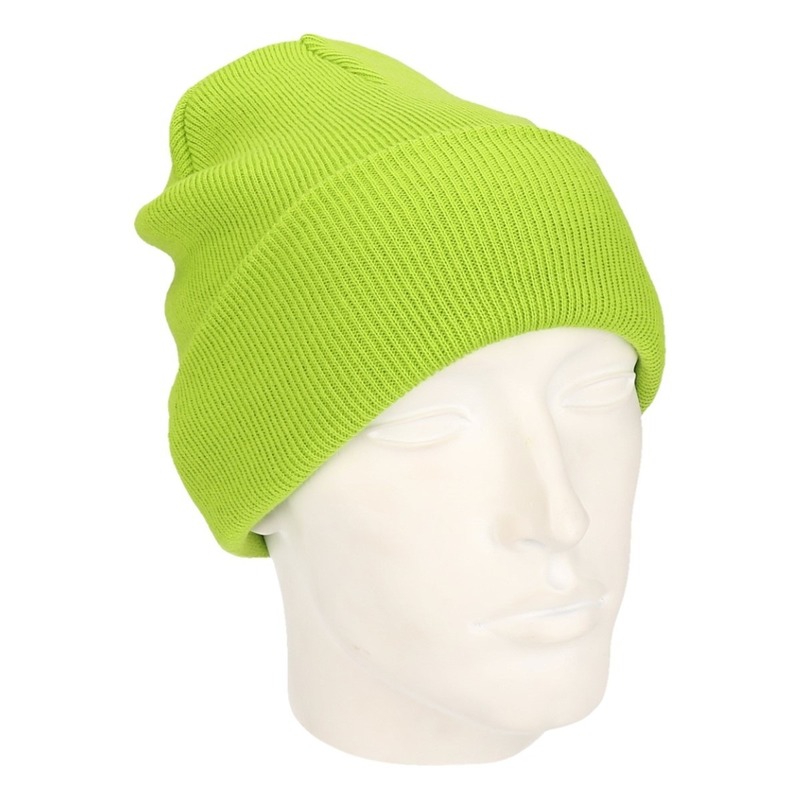 Beechfield Basic winter muts Lime - Groen