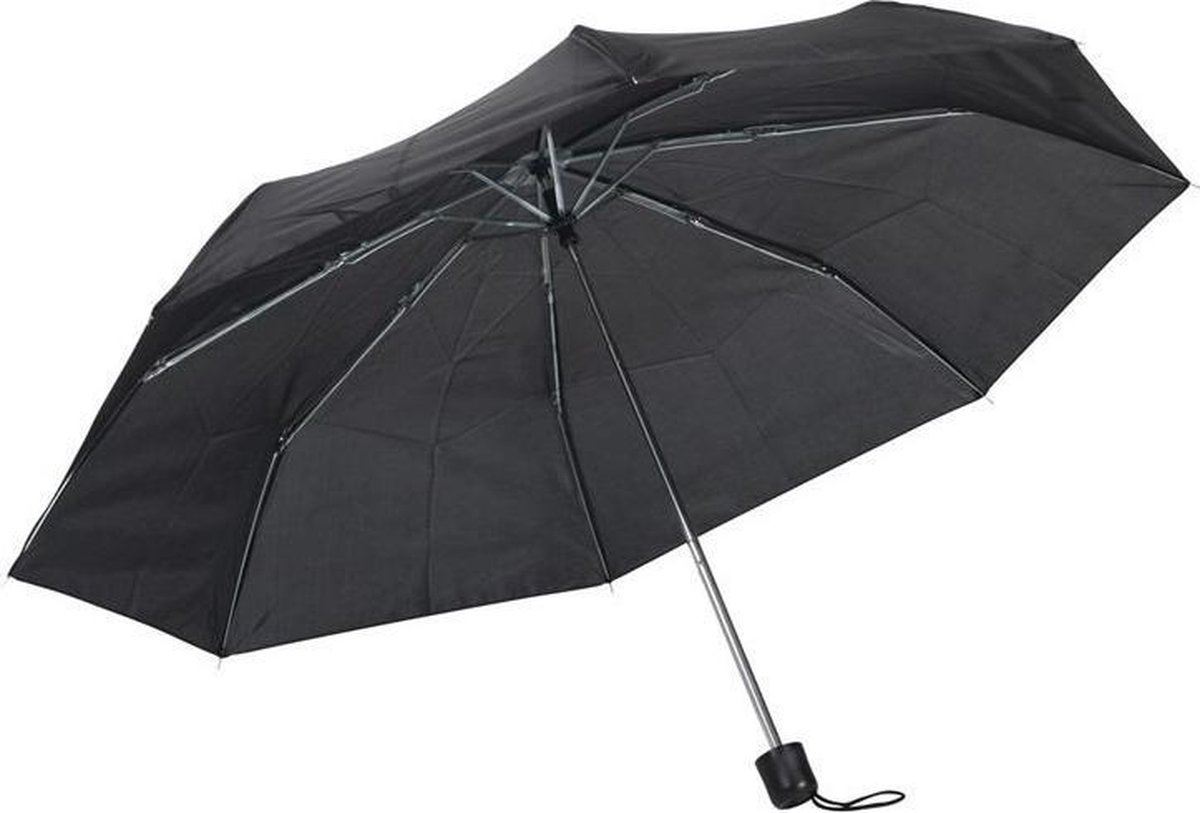 Opvouwbare mini paraplu 96 cm - Voordelige kleine paraplu - Regenbescherming - Zwart