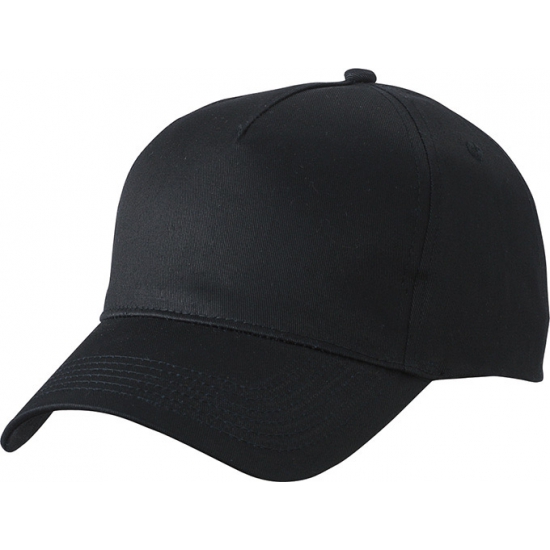 Myrtle Beach 5-panel baseball petjes /caps in de kleur voor volwassenen - Voordeligee caps - Zwart