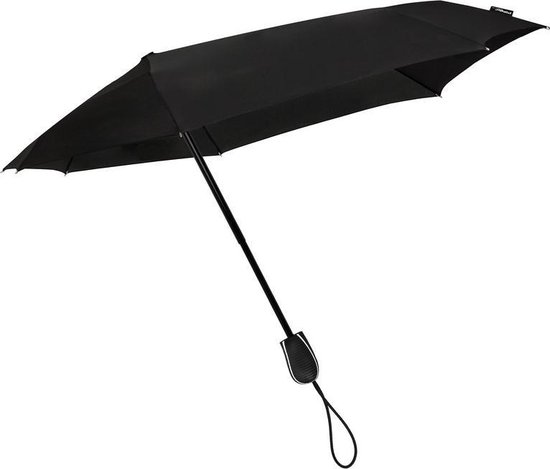Impliva opvouwbare storm paraplu 100 cm - Mini stormparaplu - Zwart