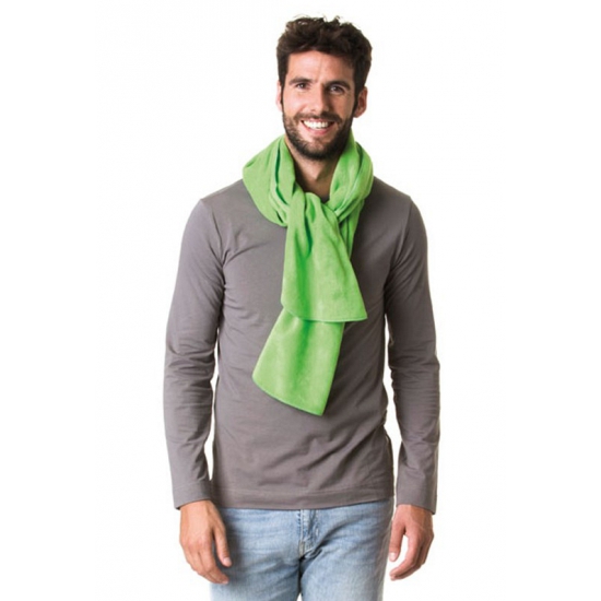 Lemon & Soda Lange limee fleece sjaal - Groen