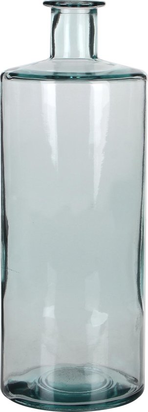 Mica Decorations Fles vaas Guan 15 x 40 cm transparant gerecycled glas - Home Deco vazen - Woonaccessoires