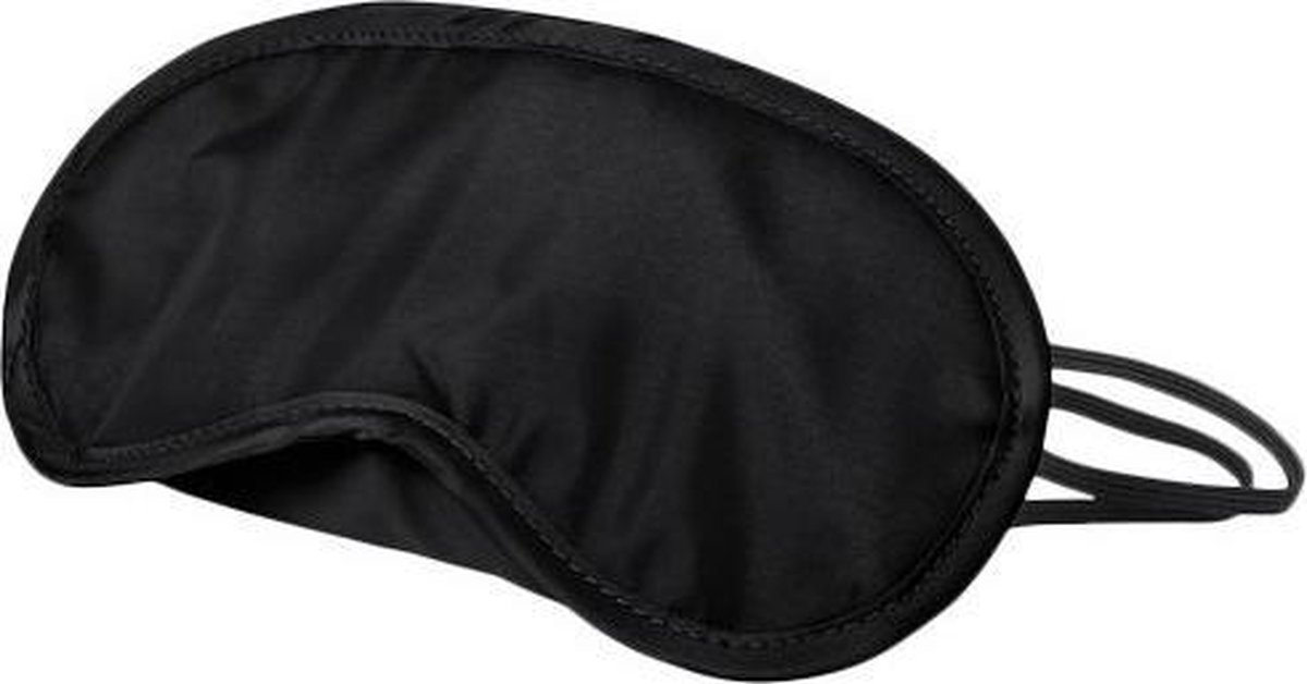 Bellatio Design 1x Comfortabele slaapmaskers / oogmaskers - microfiber - one size fits all - voor thuis en op reis - beter slapen - Zachte slaapmaskers met elastiek - Zwart