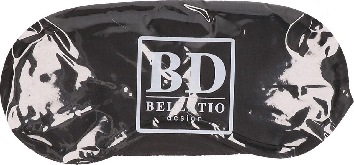Bellatio Design 1x Comfortabele slaapmaskers / oogmaskers - microfiber - one size fits all - voor thuis en op reis - beter slapen - Zachte slaapmaskers met elastiek - Zwart