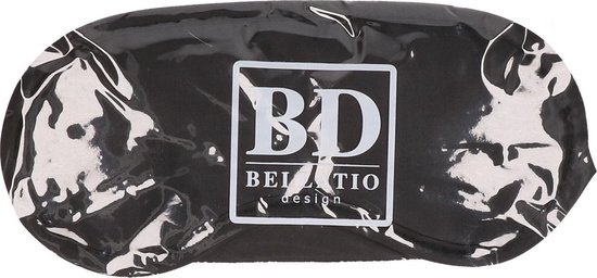 Bellatio Design 1x Comfortabele slaapmaskers / oogmaskers - microfiber - one size fits all - voor thuis en op reis - beter slapen - Zachte slaapmaskers met elastiek - Zwart