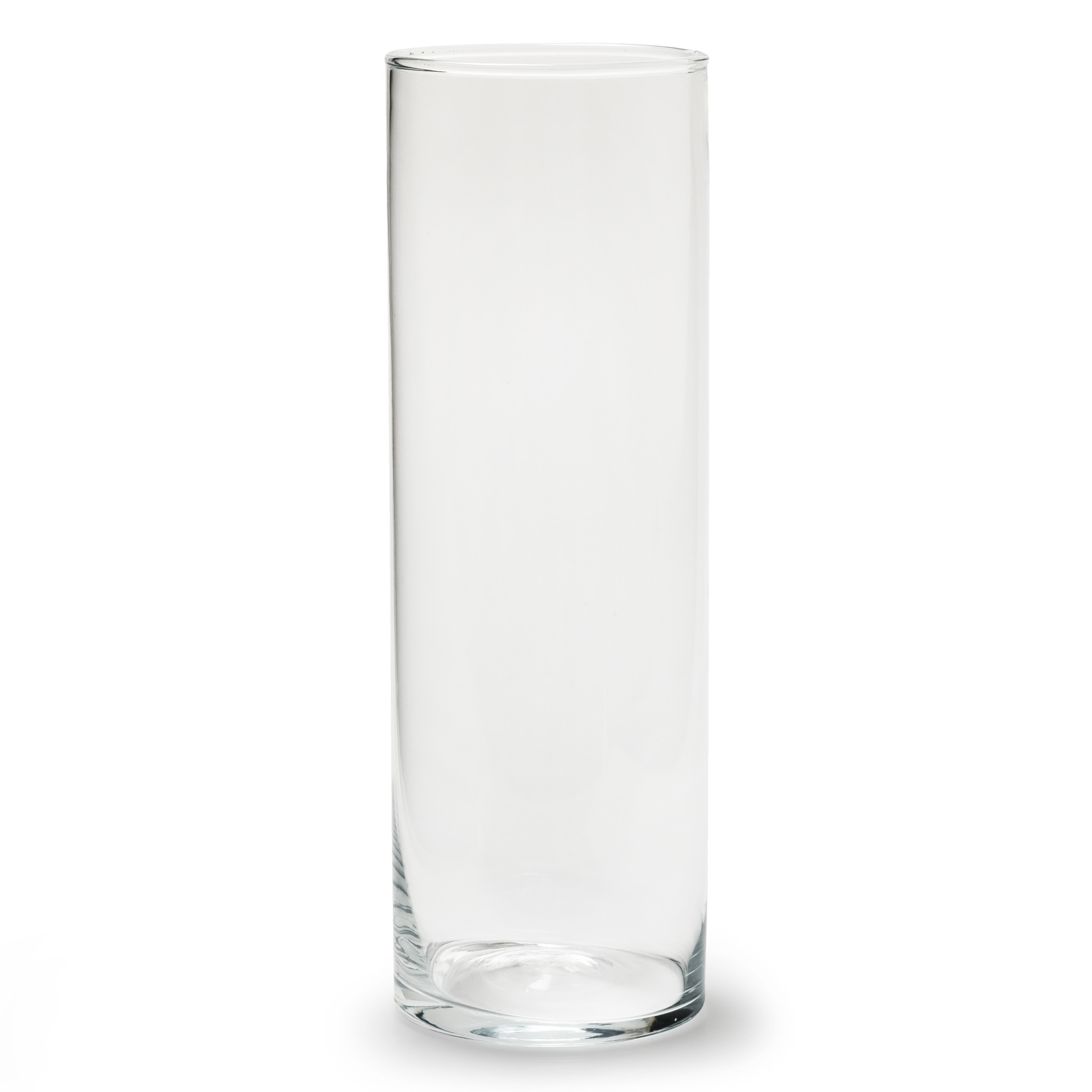 Bellatio Decorations Transparante cilinder vaas/vazen van glas 10 x 30 cm - Woonaccessoires/woondecoraties - Glazen bloemenvaas - Boeketvaas