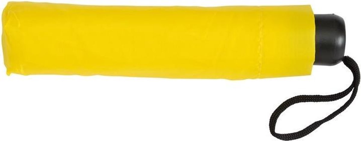 Opvouwbare mini paraplu 96 cm - Voordelige kleine paraplu - Regenbescherming - Geel