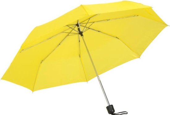 Opvouwbare mini paraplu 96 cm - Voordelige kleine paraplu - Regenbescherming - Geel