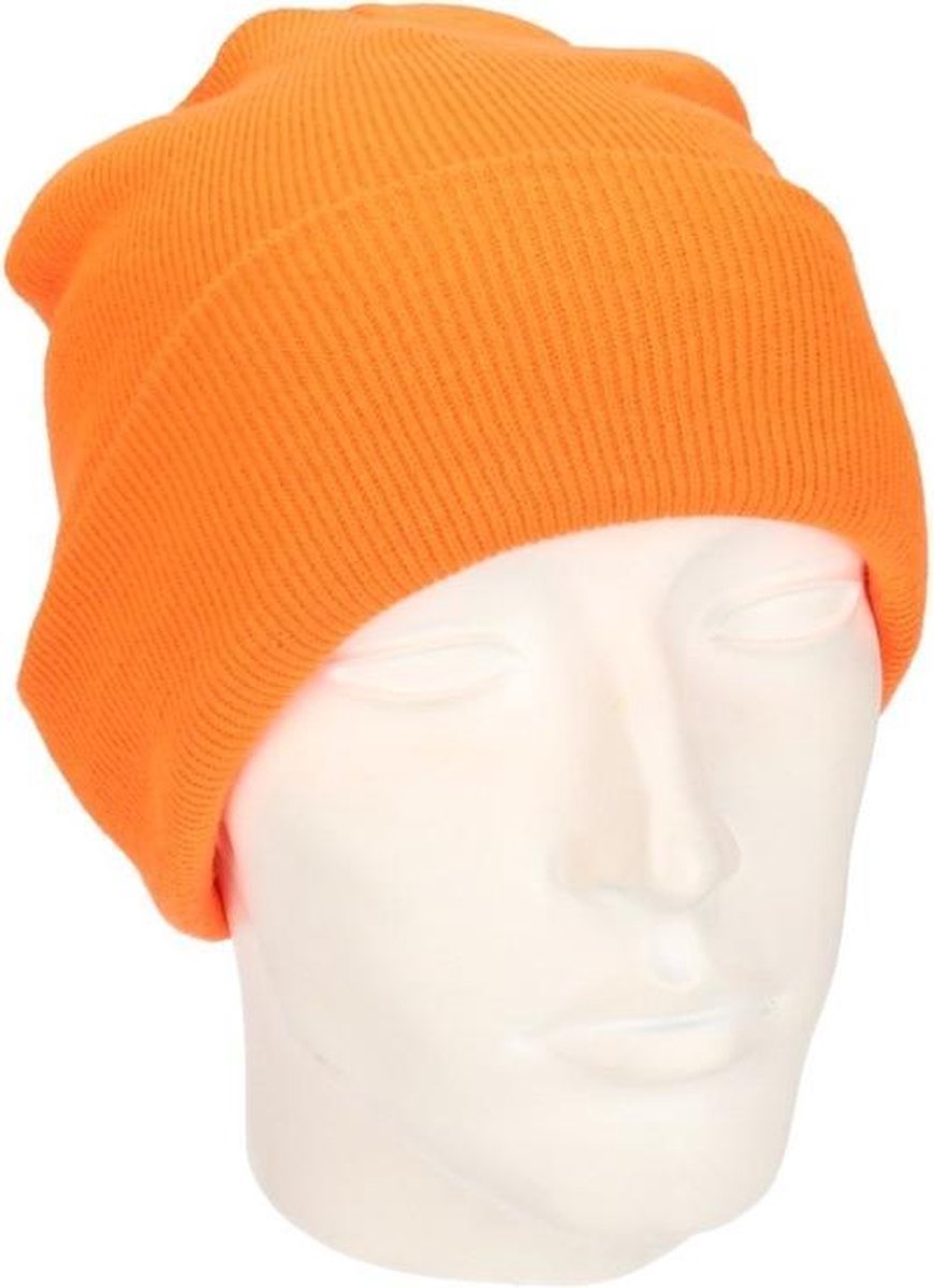 Beechfield Basic winter muts fluor - Oranje