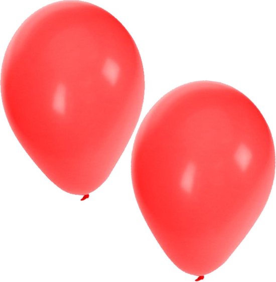 25x stuks rode party verjaardag ballonnen - 27 cm - ballon voor helium of lucht - Feestartikelen/versiering - Rood