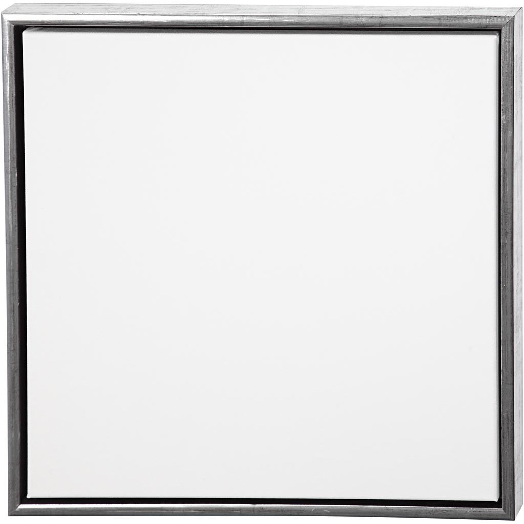 Canvas schildersdoek met lijst zilver 50 x 50 cm - Hobby - Verven - Schilderen - Creatief met verf - Ingelijste doeken - Silver