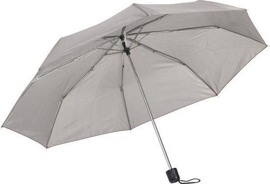 Opvouwbare mini paraplu 96 cm - Voordelige kleine paraplu - Regenbescherming - Grijs