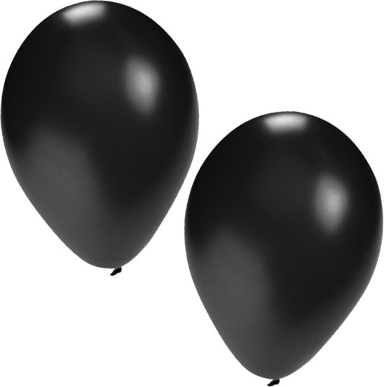 25xe ballonnen - 27 cm - ballon voor helium of lucht - Halloween ofe versiering - Zwart