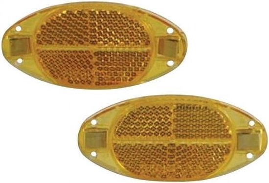 Spaakreflectoren/fietsreflectoren 2x stuks - Fiets accessoires/veiligheid/zichtbaarheid - Oranje