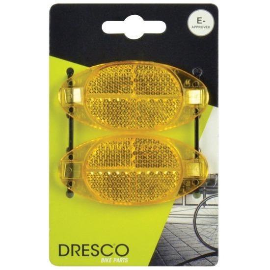 Spaakreflectoren/fietsreflectoren 2x stuks - Fiets accessoires/veiligheid/zichtbaarheid - Oranje