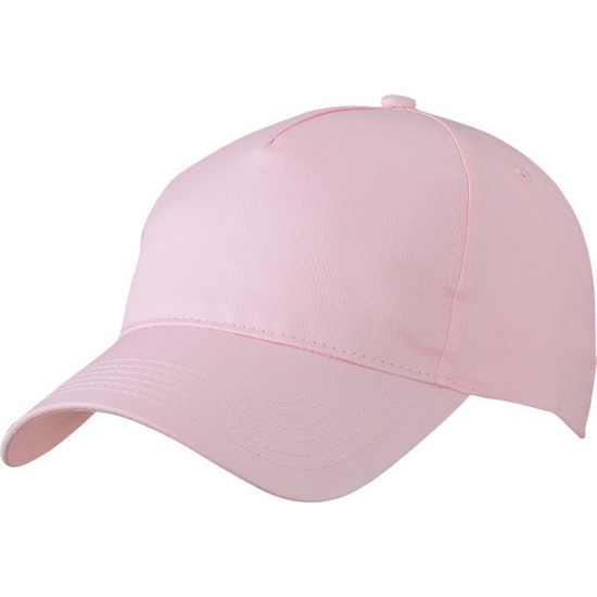 Myrtle Beach 5-panel baseball petjes /caps in de kleur licht voor volwassenen - Voordelige caps - Roze