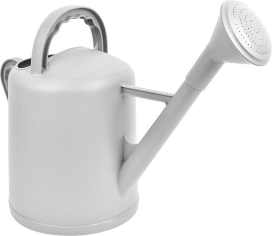 Grijze planten gieter kunststof - 10 liter - Planten bewatering - Tuinartikelen/tuinieren - Moestuin/tetuin/kruidentuin verzorging - Grijs