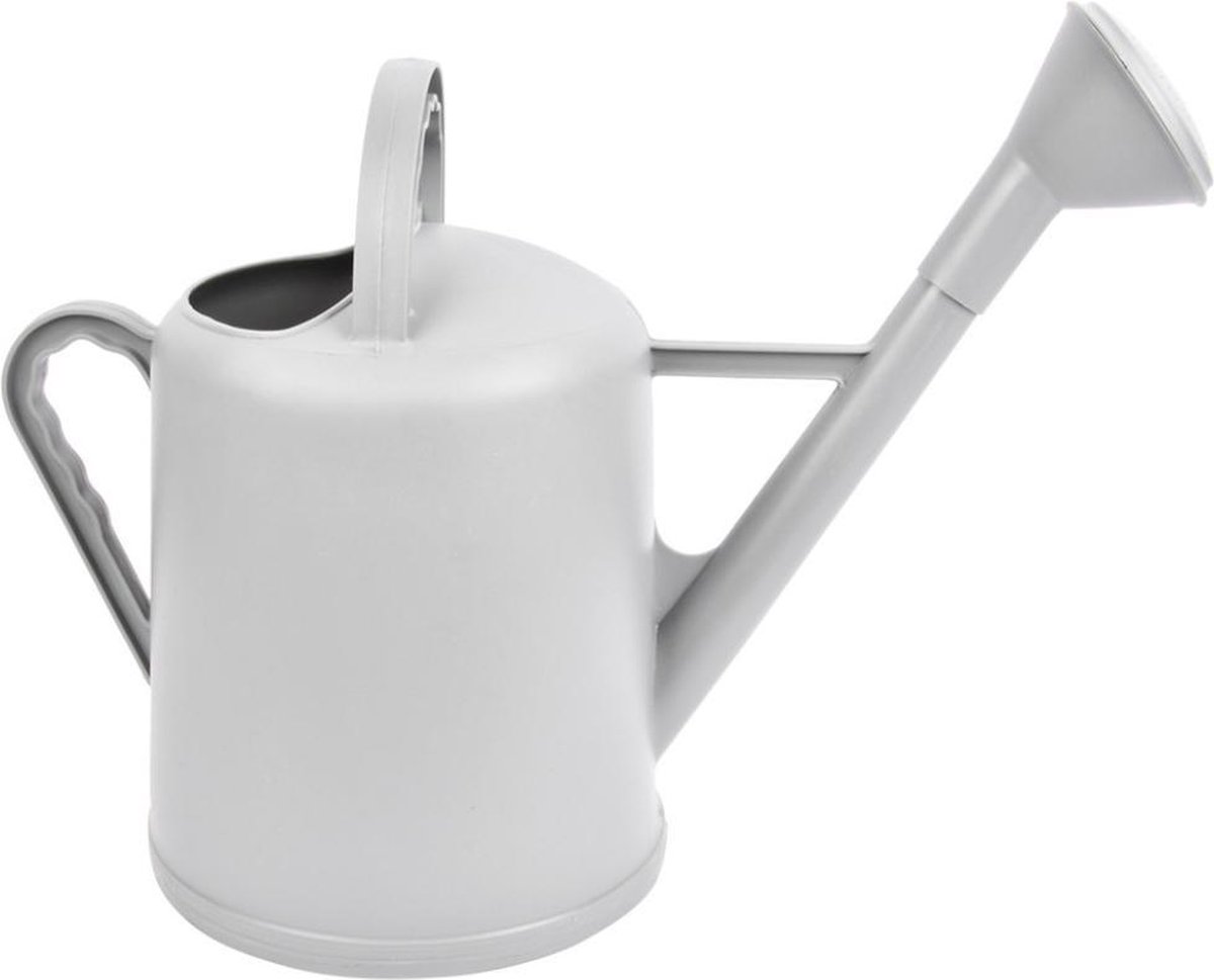 Grijze planten gieter kunststof - 10 liter - Planten bewatering - Tuinartikelen/tuinieren - Moestuin/tetuin/kruidentuin verzorging - Grijs