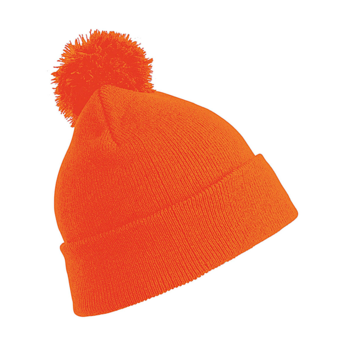 Result Trendy warme wintermuts in het met pom pom voor volwassenen - Damesmutsen / herenmutsen - 100% polyacryl - Oranje